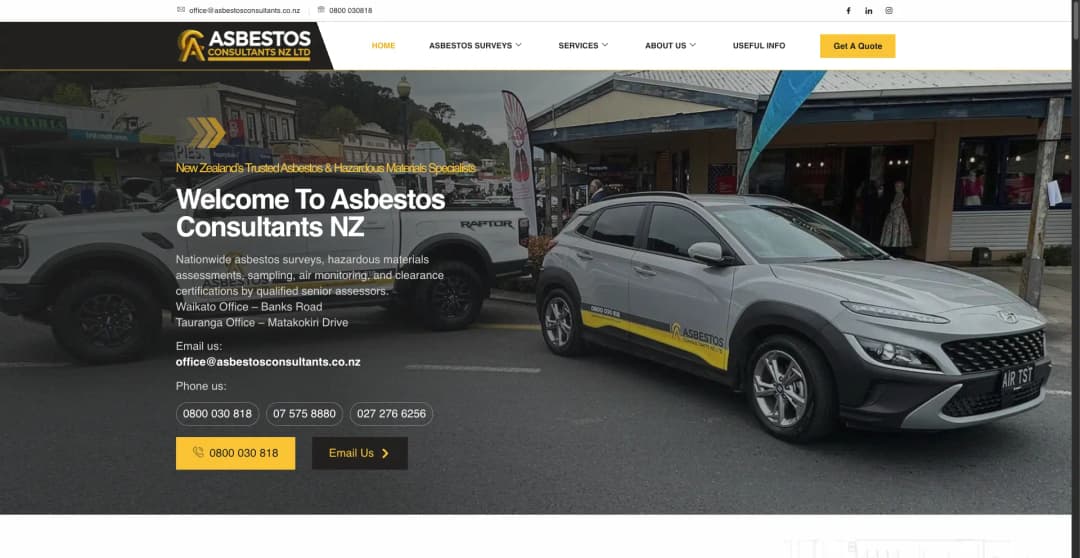 Compliance-Focused Website for Asbestos Consultants