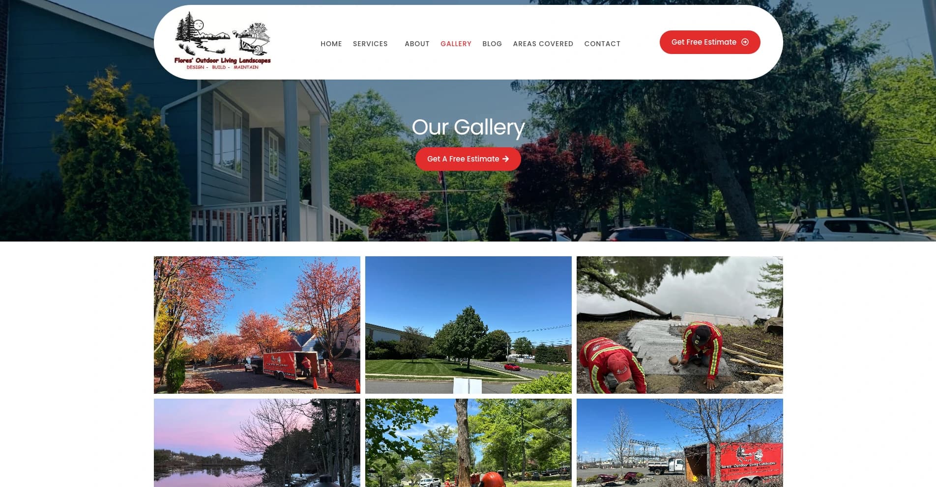 Flores Outdoor Living Landscapes lead-generation website - view 4